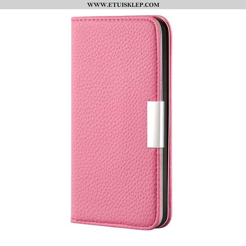 Etui Na Telefon do iPhone 13 Pro Etui Folio Liczi Ze Sztucznej Skóry Ultra Szykowny